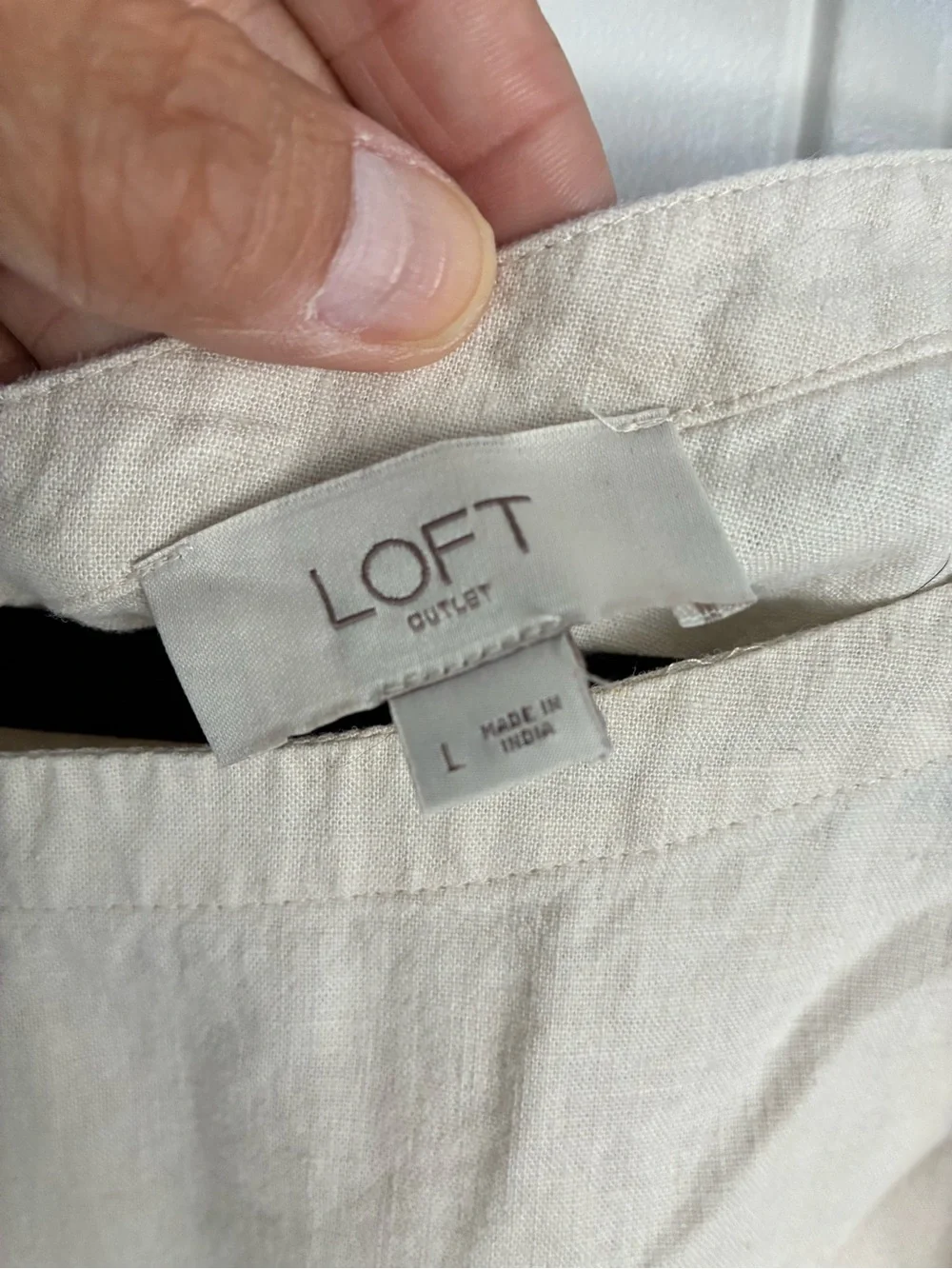 LOFT Cream Boatneck Puff-Sleeve Blouse